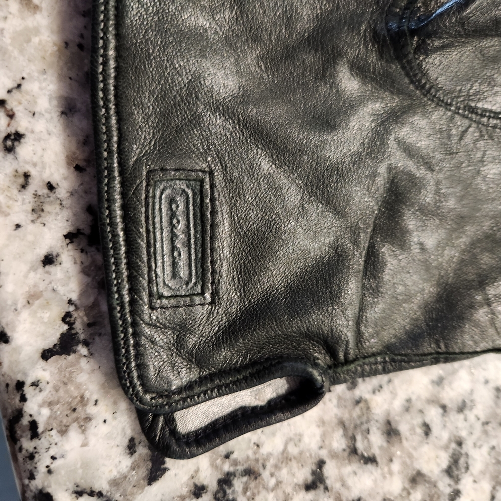 Vintage Coach Dark Leather Gloves - Picture 4 of 8